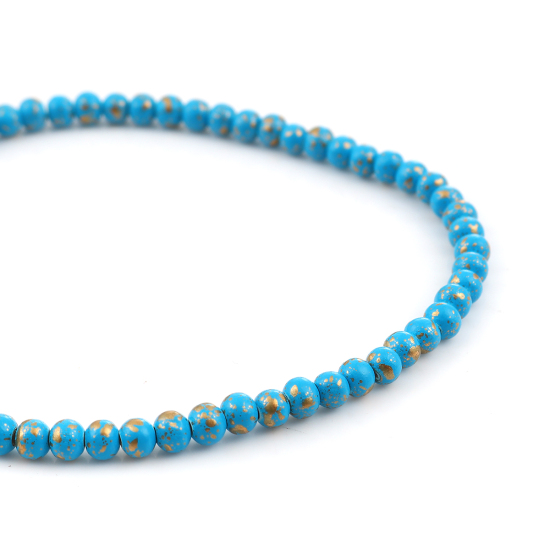 WoodBeads -BLue paint