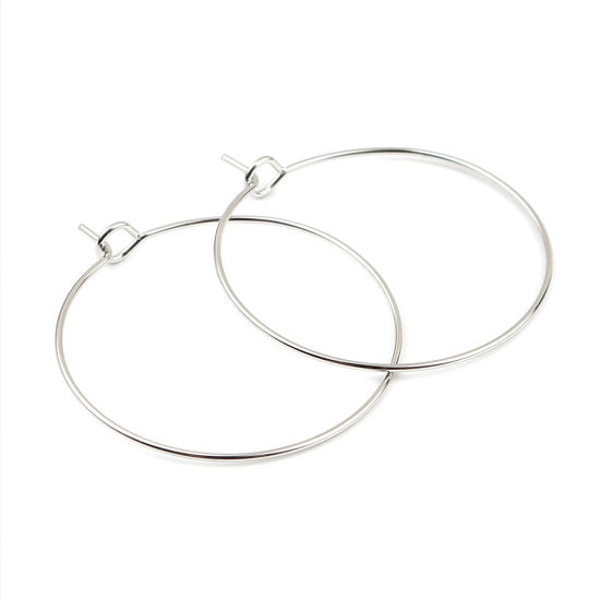 Earrings-Creole 35mm, Silver