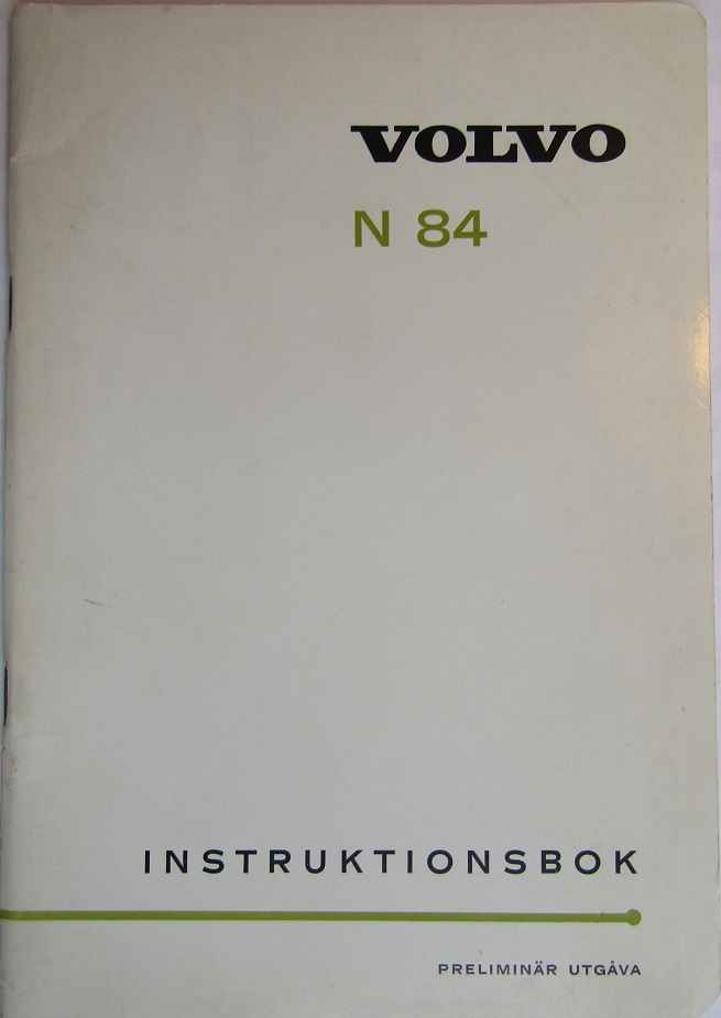 1966 Volvo N 84 Instruktionsbok 3-66