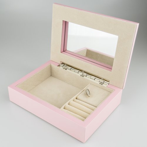Jewelery box Pink Wood with music box - 3