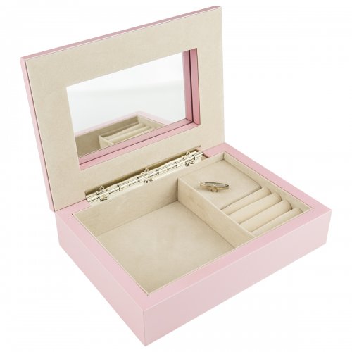Jewelery box Pink Wood with music box - 2
