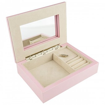 Jewelery box Pink Wood with music box