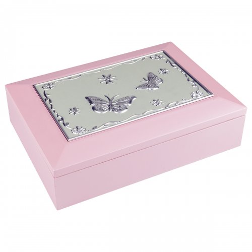 Jewelery box Pink Wood with music box - 4