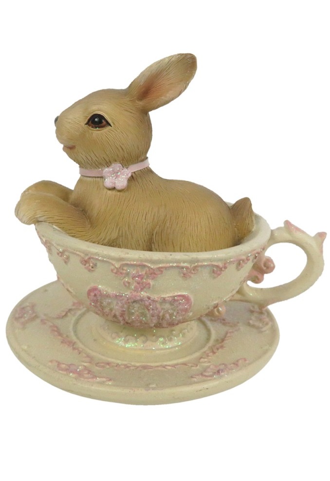 Rabbit in a coffee cup - 8 cm - 2