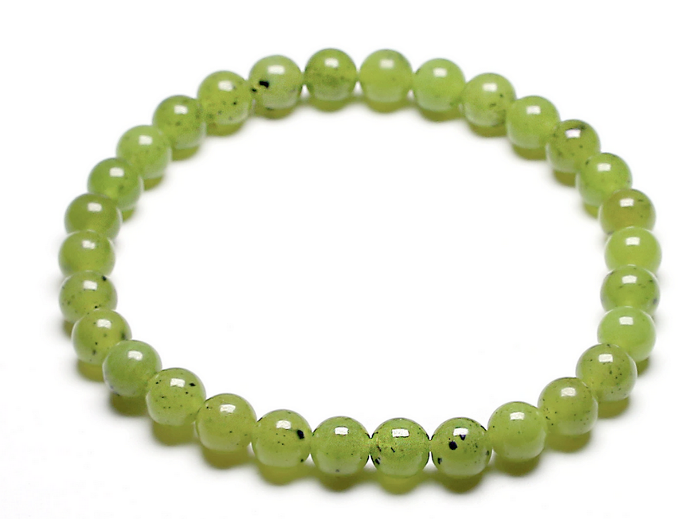 Nefrit Jade 6mm Pärla Armband 