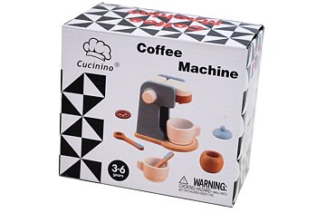 Kaffemaskin i Trä med Tillbehör - Alrico
