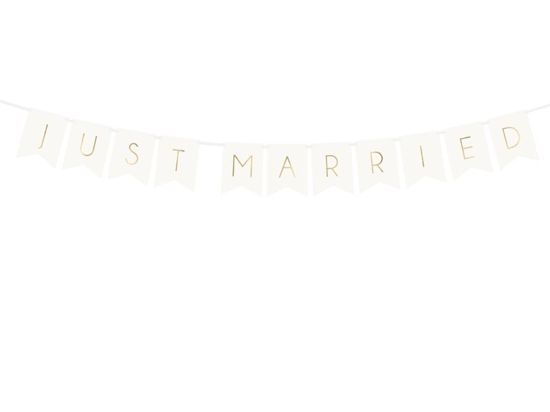 Banner ''Just Married'' White 15 x 155 cm