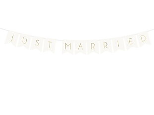 Viirinauha ''Just Married'' Valkoinen 15 x 155 cm