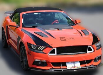 Huv Louvers - Olackade (MUSTANG 15-17 EcoBoost, V6)