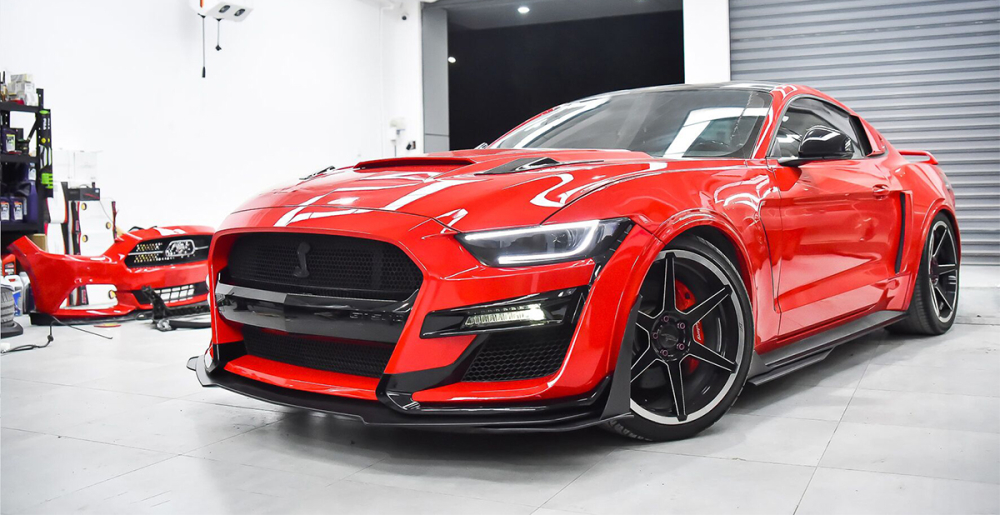 GT500 Style Stötfångare fram - Olackad (MUSTANG 15-17 EcoBoost, V6, GT) - 6