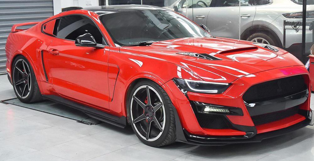 GT500 Style Stötfångare fram - Olackad (MUSTANG 15-17 EcoBoost, V6, GT) - 4
