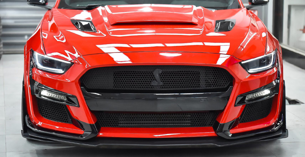 GT500 Style Stötfångare fram - Olackad (MUSTANG 15-17 EcoBoost, V6, GT) - 3