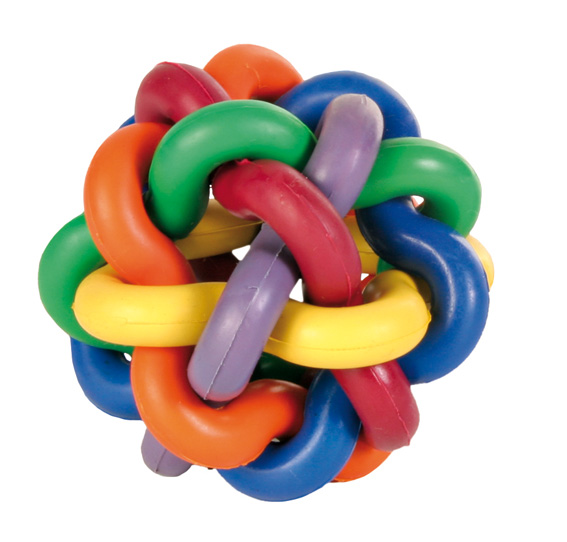 Trixie Hundleksak Knutboll Gummi Regnbågsfärgad 7cm