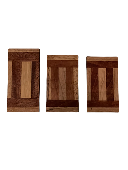SMÖRGÅS/OST/SKÄRBRÄDA - 3-PACK - MAHOGNY/EK - USED