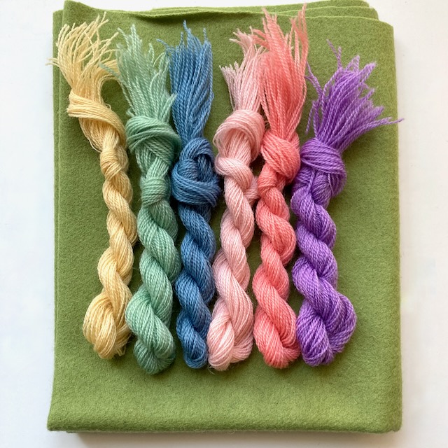 Yllebroderi materialsats 26E  60x40 cm DIY Pastell - 3