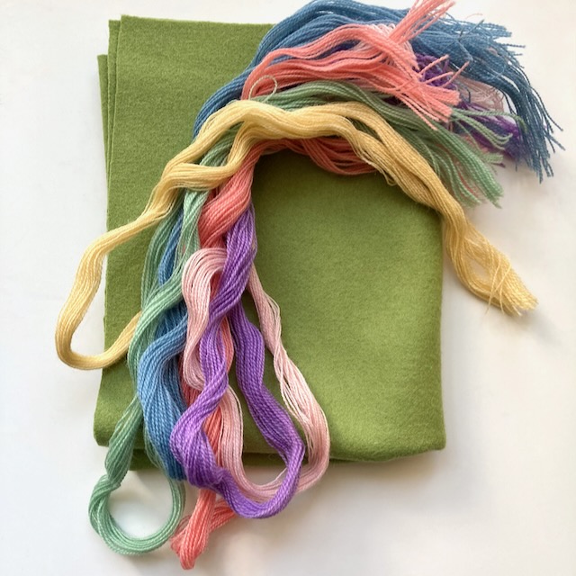 Yllebroderi materialsats 26E  60x40 cm DIY Pastell - 2