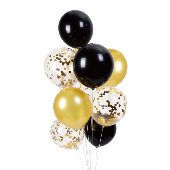Ballongbukett Guld & Svart  - 2