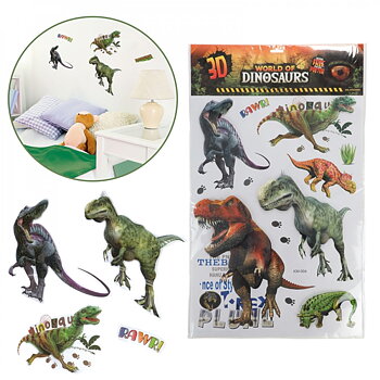 Väggdekoration klistermärken XXL Ark - WORLD OF DINOSAURS