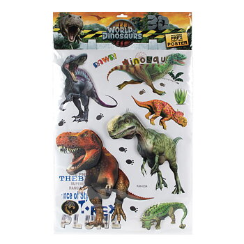 Väggdekoration klistermärken XXL Ark - WORLD OF DINOSAURS
