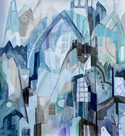 Såld! "Portrait of a city" tavla akryl orginal