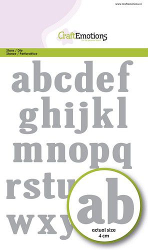 CraftEmotions Die - lowercase alphabet 40mm