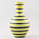 スティグ・リンドベリ ファイアンス製 グリーン/イエローのカラフルなベース Vase 1950年代 