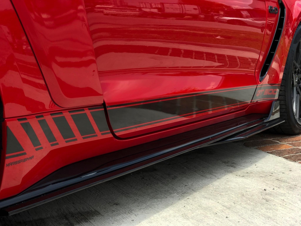 GT500 Style Sidkjol - Extension (MUSTANG 15-21 Ecoboost, V6, GT) - 2