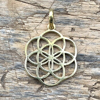 Hänge - Mässing - Seed of Life 