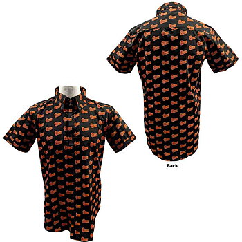 David Bowie Unisex Casual Shirt: Logo Pattern (All Over Print) (Large)