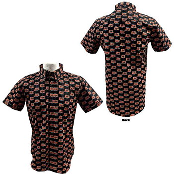David Bowie Unisex Casual Shirt: Logo Pattern (All Over Print) (Medium)