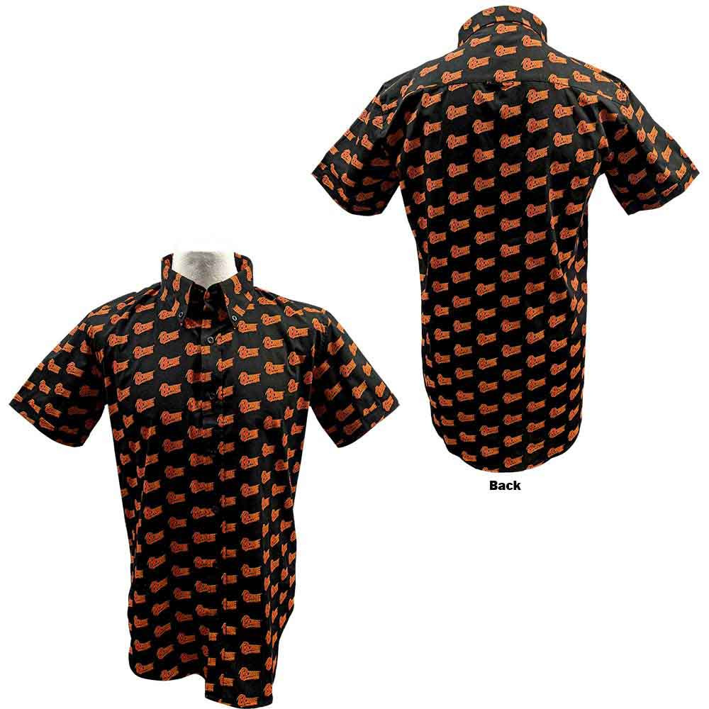 David Bowie Unisex Casual Shirt: Logo Pattern (All Over Print) (Medium)