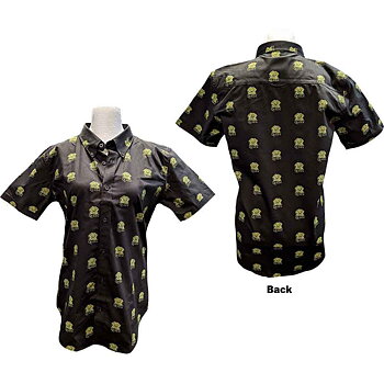 Queen Unisex Casual Shirt: Crest Pattern (All Over Print) (Large)