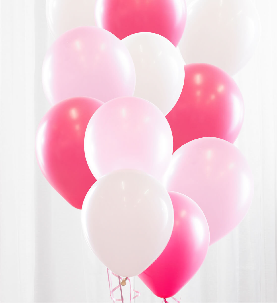 Ballongbukett paket babyrosa