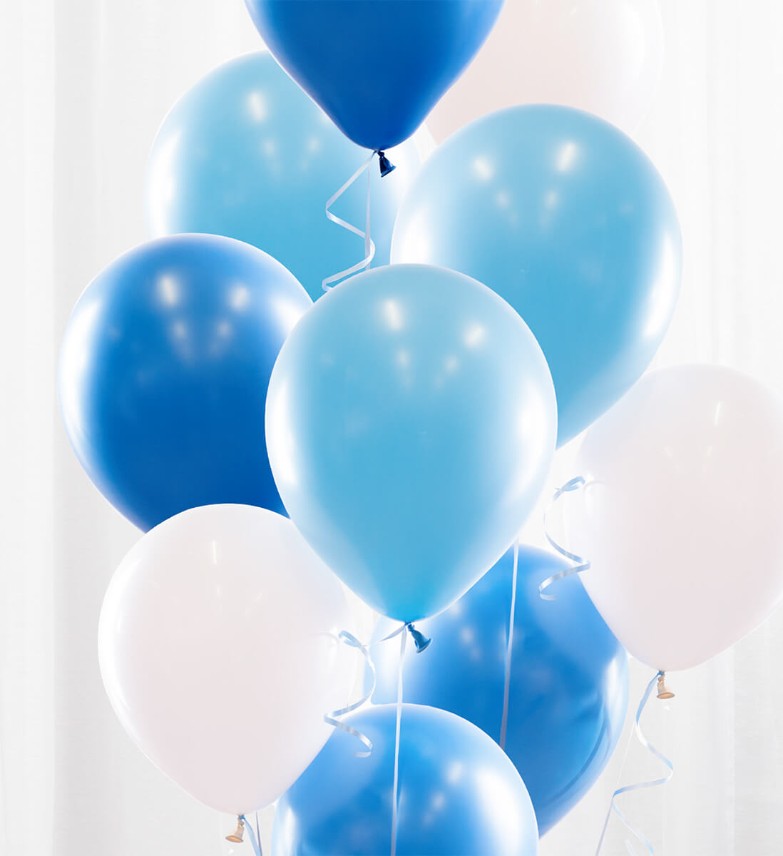 Ballongbukett paket Babyblå