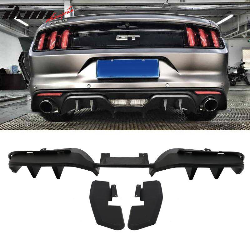 R SPEC Singel Utblås Bakre Diffuser (MUSTANG 15-17 GT Premium, EcoBoost Premium) - 2