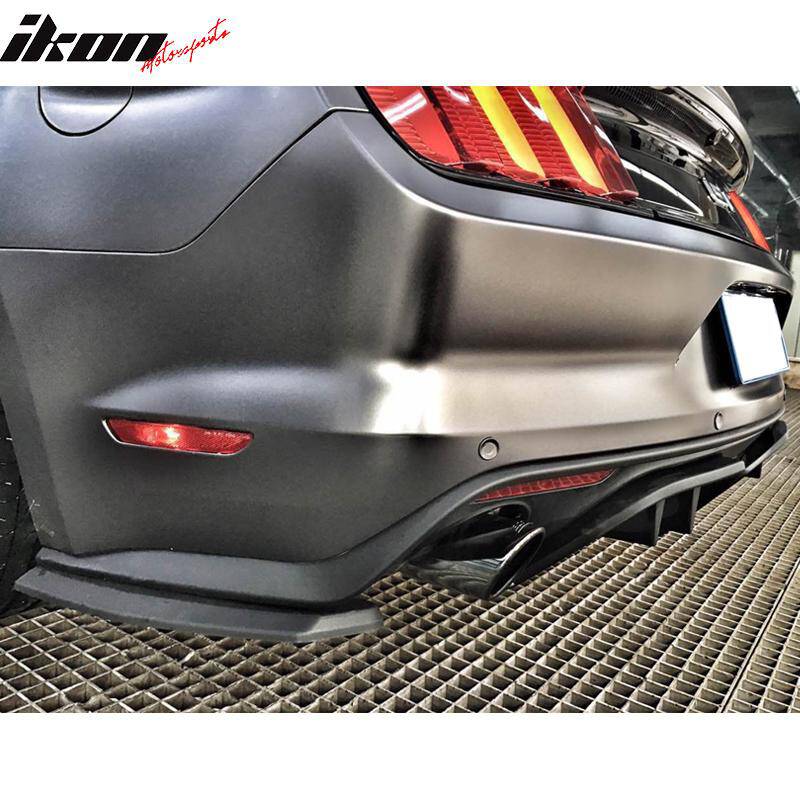R SPEC Singel Utblås Bakre Diffuser (MUSTANG 15-17 GT Premium, EcoBoost Premium) - 4