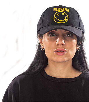 Nirvana baseballkeps: Logo & Smiley