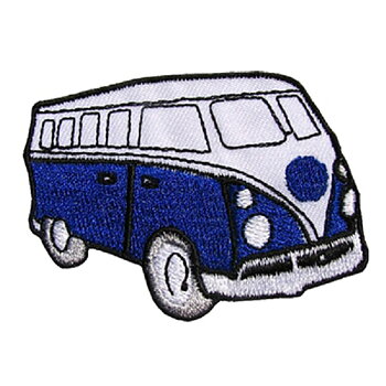 Volkswagen Bus Blue Embroidery Badge (6,5x4cm)