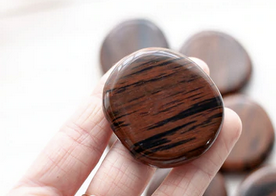 Palm Stone "No Worry Stone" - Obsidian Mahogny - 2