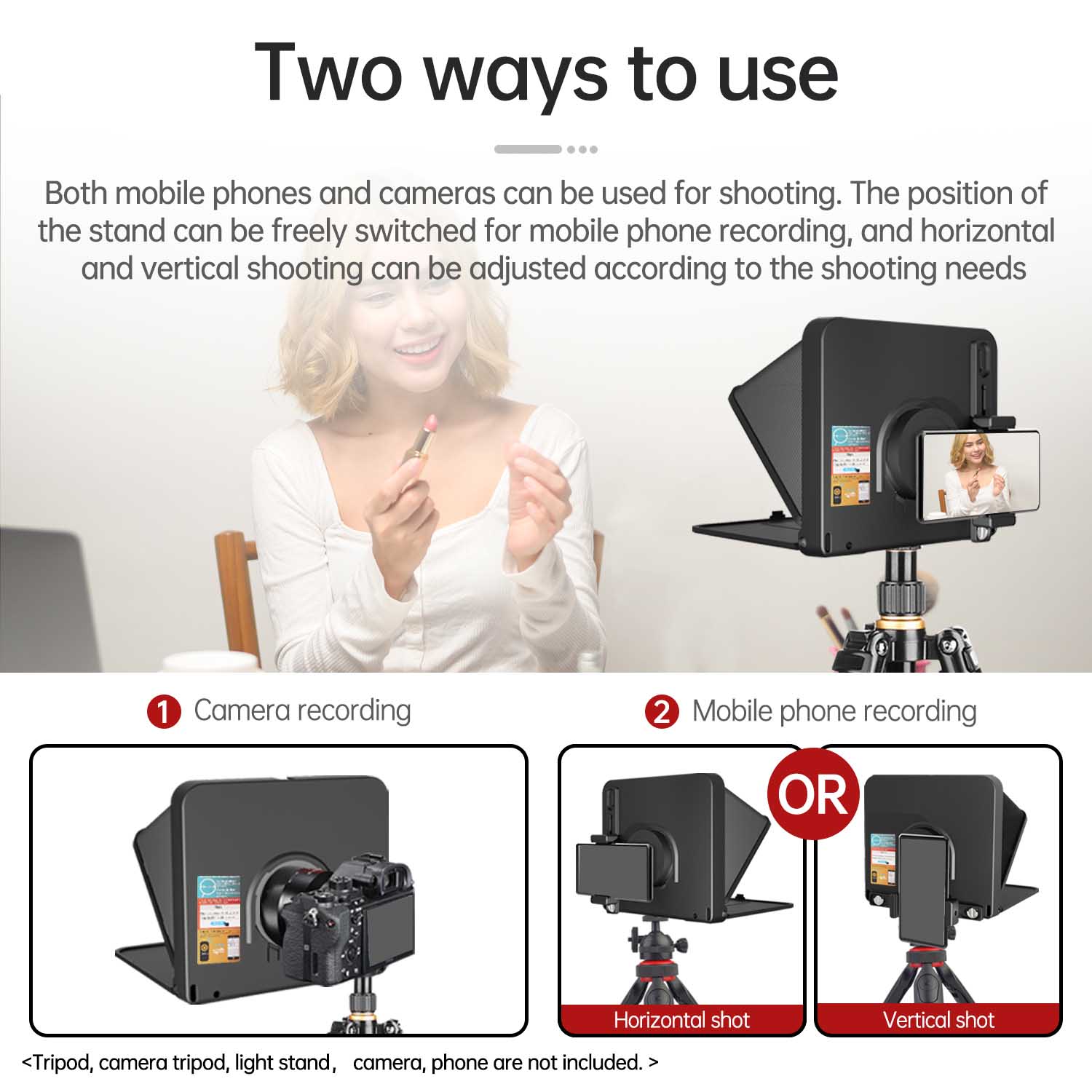 LENSGO TC7 Teleprompter For Dslr Smarpthone Ipad With Remote - 4