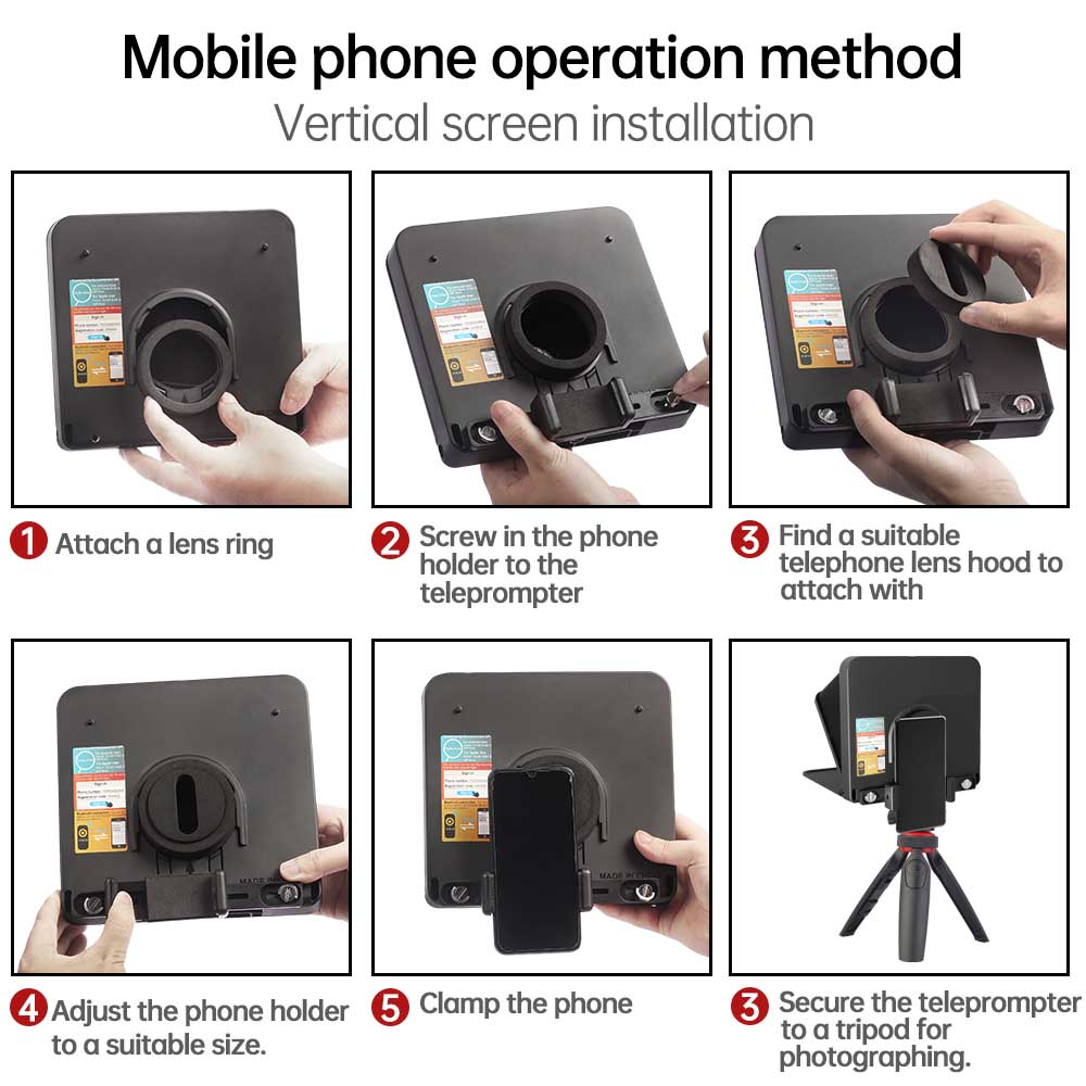 LENSGO TC7 Teleprompter For Dslr Smarpthone Ipad With Remote - 8