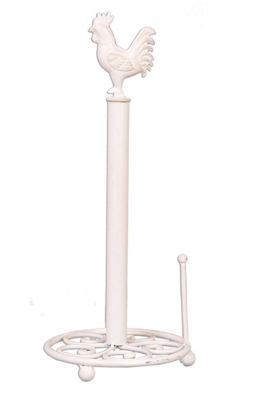 Kitchen roll holder with rooster - Metal - Antique - 43 cm - 2