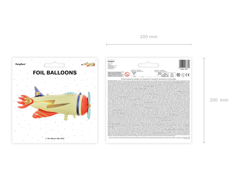 Folieballong Flygplan - 3