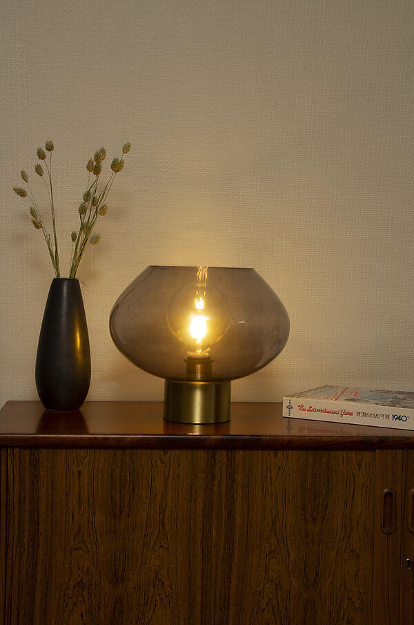 BELL bordlampa stor, matt mässing/rök - Aneta Lighting - 2