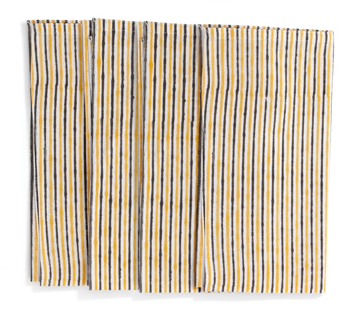 Servetter - MULTI STRIPE  - Chamois - 4-pack