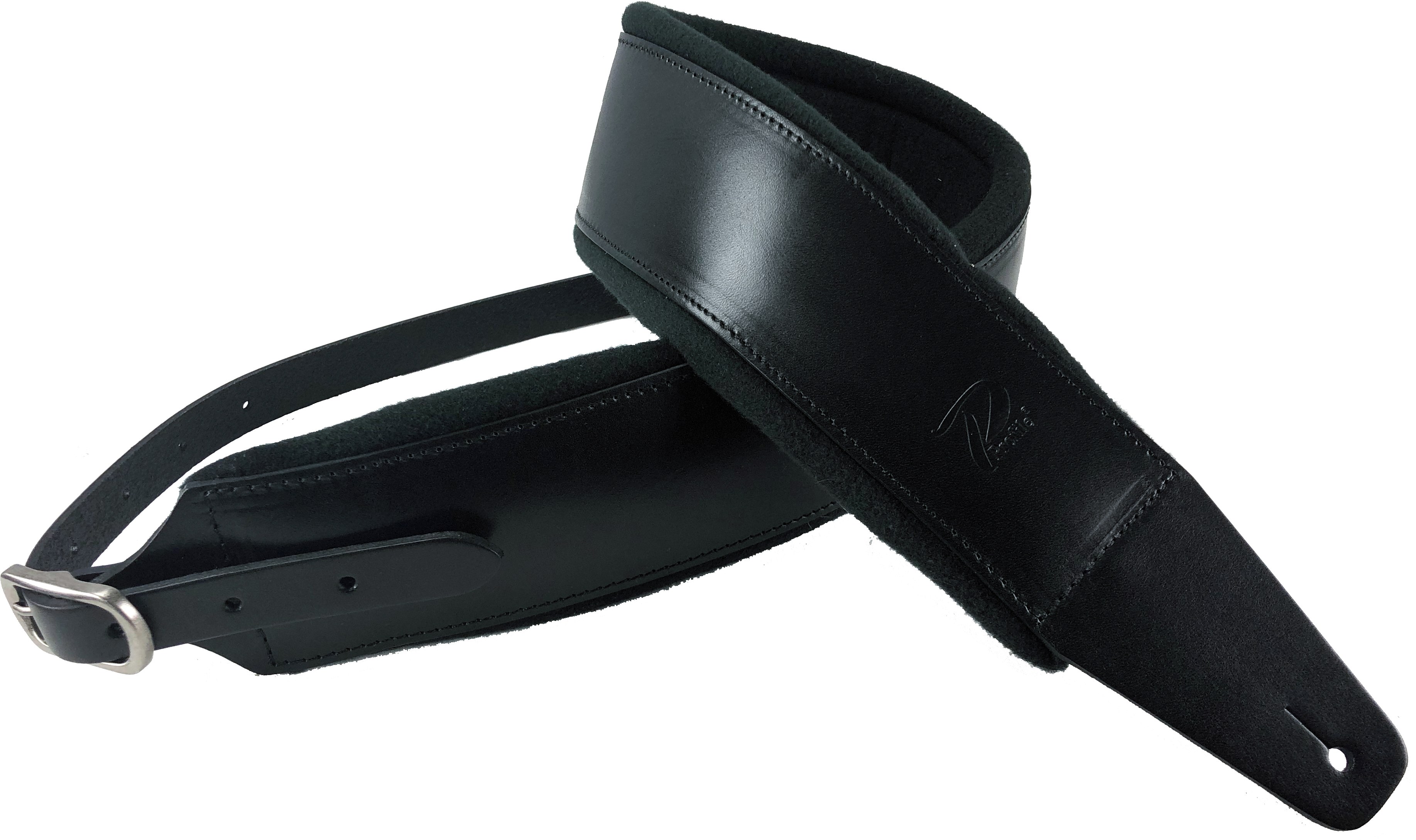 Profile FPB01 Pro Italian Leather Guitar Strap Black