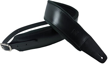 Profile FPB01 Pro Italian Leather Guitar Strap Black