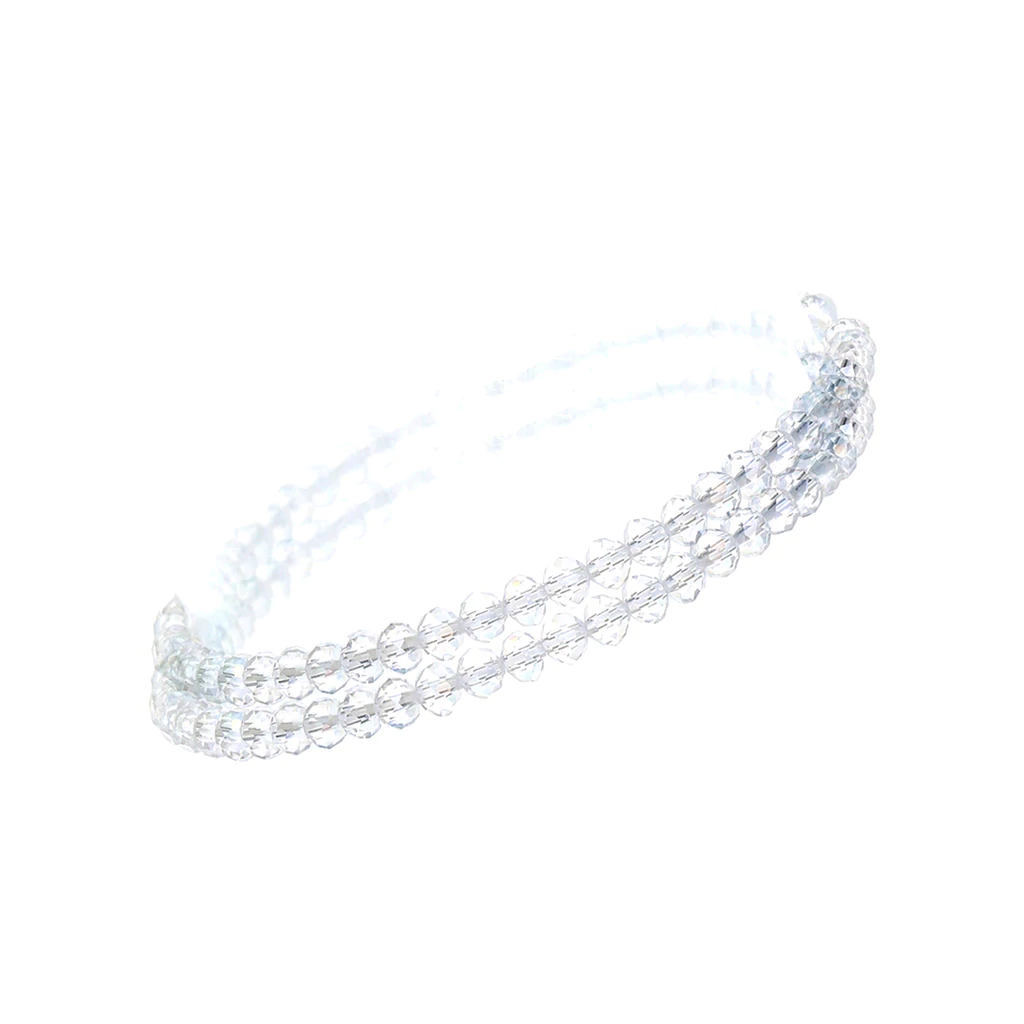 Fasettslipad bergkristall Armband  - 4mm Pärlor