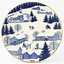 Raija Uosikkinen (Christmas Plate) Annual Wall Plaque with Winter Motif 1981 23 cm  [Sample Images]