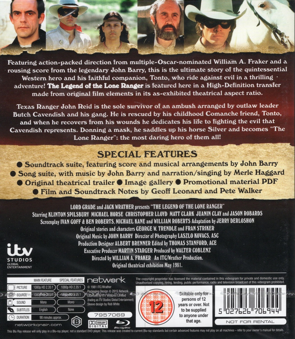 Legend Of The Lone Ranger (ej svensk text) (Blu-ray) - 2